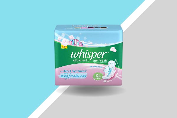 Whisper Ultra Soft Sanitary Pads, XL