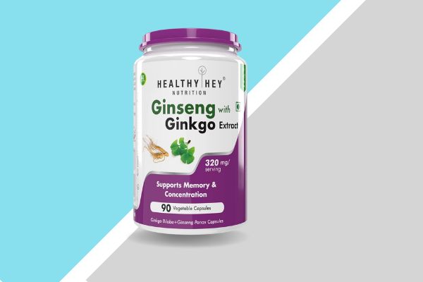 HealthyHey Ginseng + Ginkgo Biloba Capsules