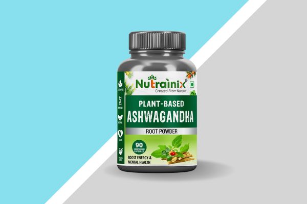 Nutrainix Ashwagandha Organic Root Powder Capsules