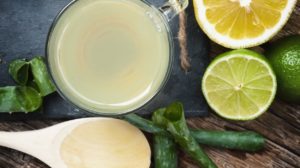Lemon juice and Aloe vera gel