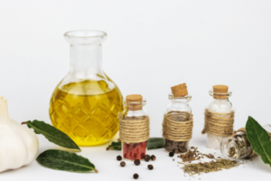 Almond oil and olive oil castor oil Coconut oilVitamin E oil 