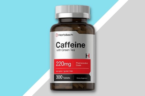 Horbäach Caffeine Pills 200mg with Green Tea