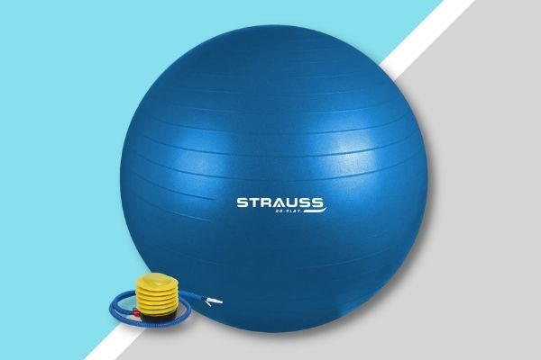 Strauss Anti-Burst Gym Ball with Foot Pump